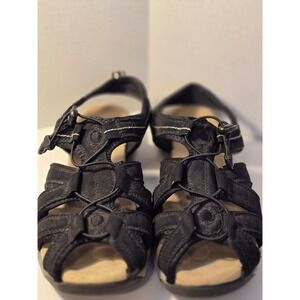 ComfortRite Women's Black Sport Walking Sandals Adjustable Comfort Size 12WW